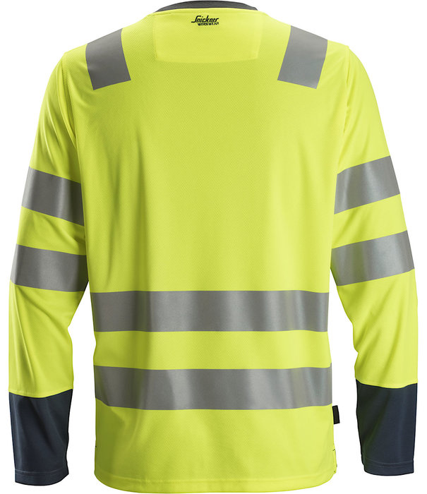 Snickers Workwear 2433 AllroundWork Hi-Vis T-Shirt met Lange Mouwen, Klasse 2