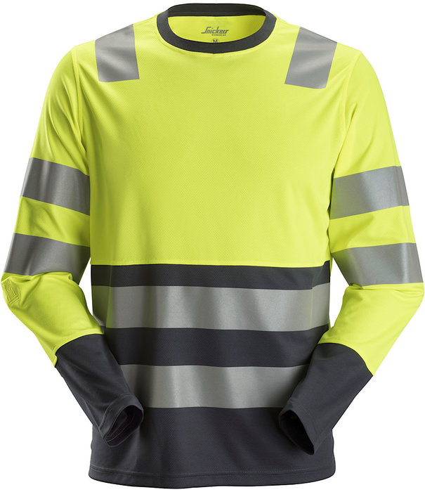 Snickers Workwear 2433 AllroundWork Hi-Vis T-Shirt met Lange Mouwen, Klasse 2