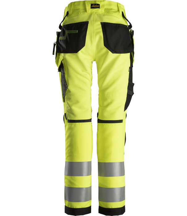 Snickers Workwear AllroundWork Dames High-Vis Broek+ met Holsterzakken Klasse 2