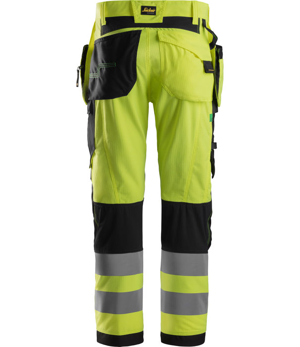 Snickers Workwear FlexiWork High-Vis Werkbroek+ met holsterzakken Klasse 2