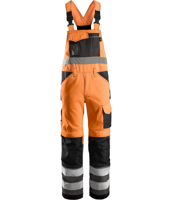 Snickers Workwear 0113 High Visibility Bib & Brace Klasse 2