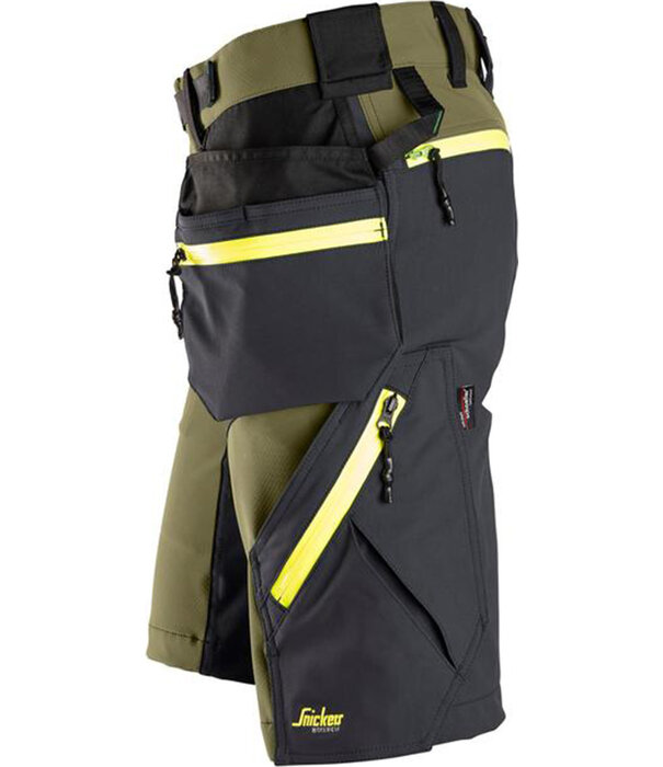 Snickers Workwear 6140 FlexiWork Softshell Stretch Korte Werkbroek+ met Holsterzakken