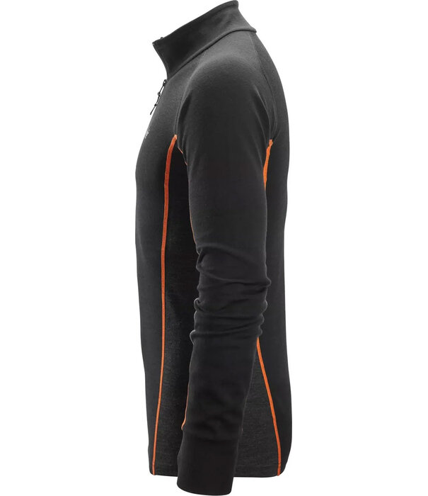 Snickers Workwear Merino Basislaag Stay Warm Top met Halve Rits