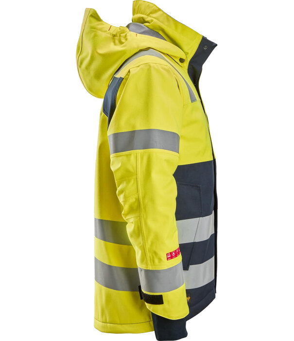 Snickers Workwear 1162 ProtecWork, Waterdicht, Isolerend Jack met Capuchon, High-Vis Klasse 3