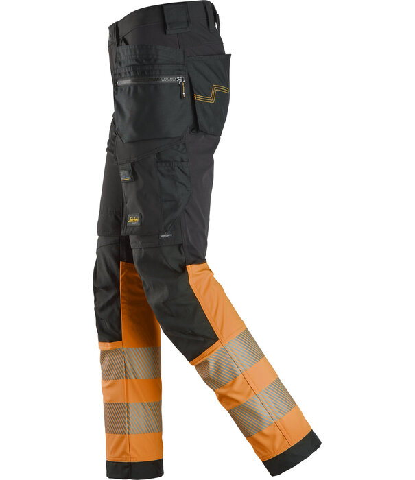 Snickers Workwear 6231 High-Vis 4-Way Stretch Werkbroek met Holsterzakken, Klasse 1