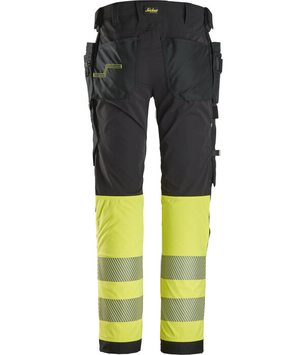 Snickers Workwear 6231 High-Vis 4-Way Stretch Werkbroek met Holsterzakken, Klasse 1