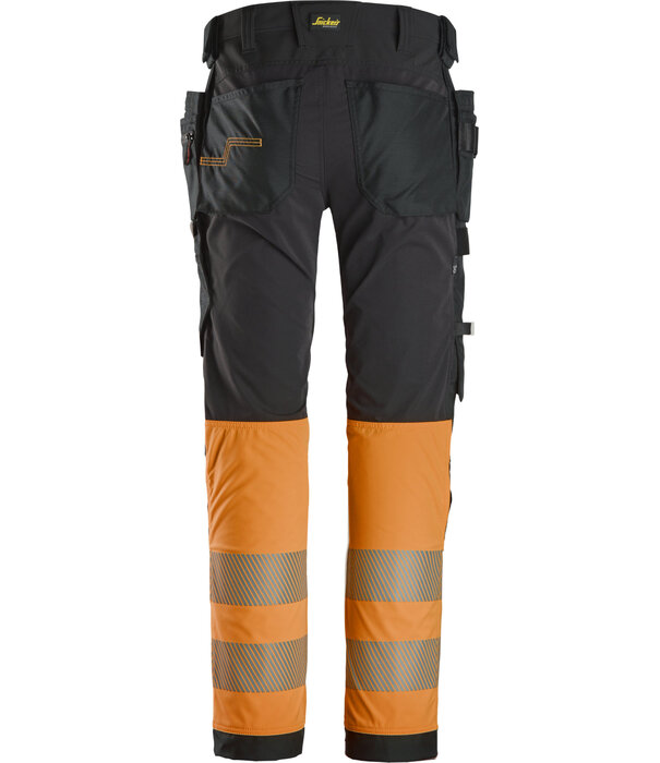 Snickers Workwear 6231 High-Vis 4-Way Stretch Werkbroek met Holsterzakken, Klasse 1