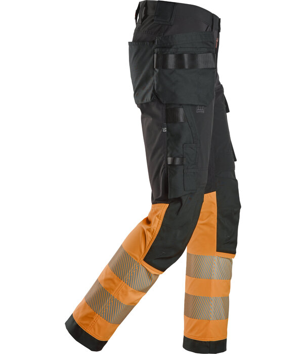 Snickers Workwear 6231 High-Vis 4-Way Stretch Werkbroek met Holsterzakken, Klasse 1
