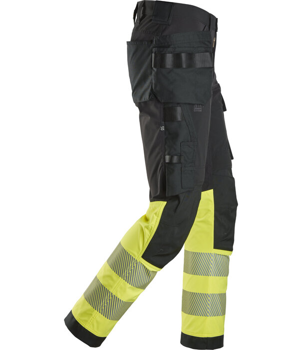 Snickers Workwear 6231 High-Vis 4-Way Stretch Werkbroek met Holsterzakken, Klasse 1