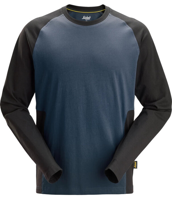 Snickers Workwear 2450 Tweekleurig T-shirt met Lange Raglanmouwen