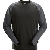 2450 Tweekleurig T-shirt met Lange Raglanmouwen