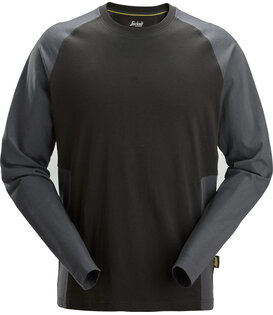 2450 Tweekleurig T-shirt met Lange Mouwen