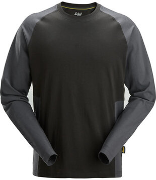 2450 Tweekleurig T-shirt met Lange Mouwen