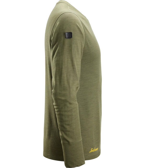 Snickers Workwear 2451 Lichtgewicht Wollen T-Shirt met Lange Mouwen