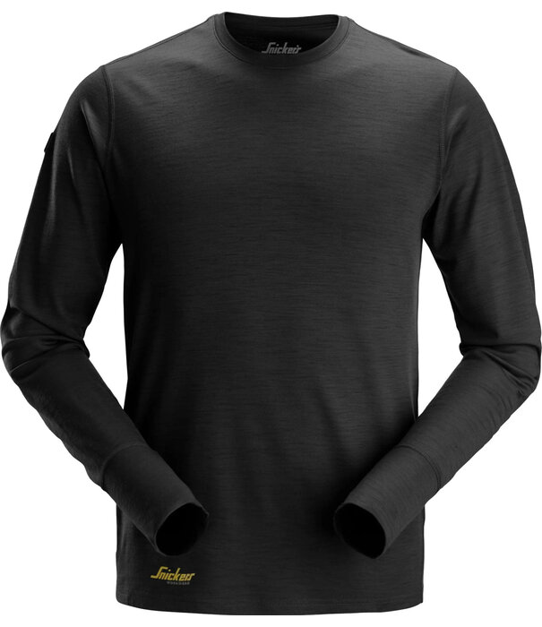 Snickers Workwear 2451 Lichtgewicht Wollen T-Shirt met Lange Mouwen