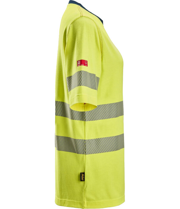 Snickers Workwear 2567 ProtecWork High-Vis Dames T-shirt met Korte Mouwen, Klasse 2