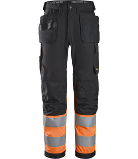6239 High-Vis Werkbroek met Holsterzakken, Klasse 1 - E-Snickers