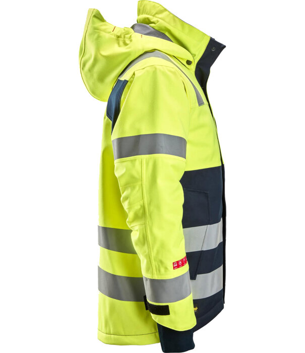 Snickers Workwear 1162 ProtecWork, Waterdicht, Isolerend Jack met Capuchon, High-Vis Klasse 3