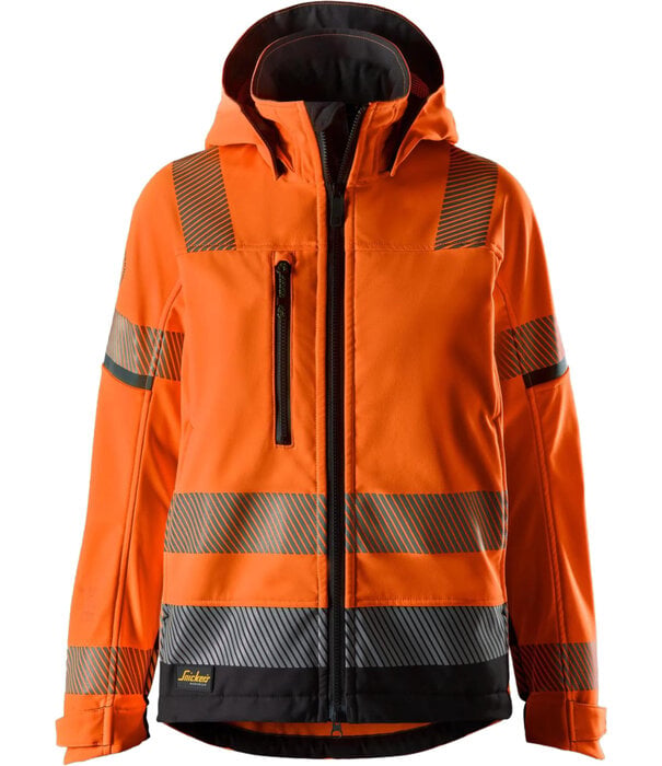 Snickers Workwear 1273 High-Vis, Softshell Dameswerkjas, Klasse 2/3