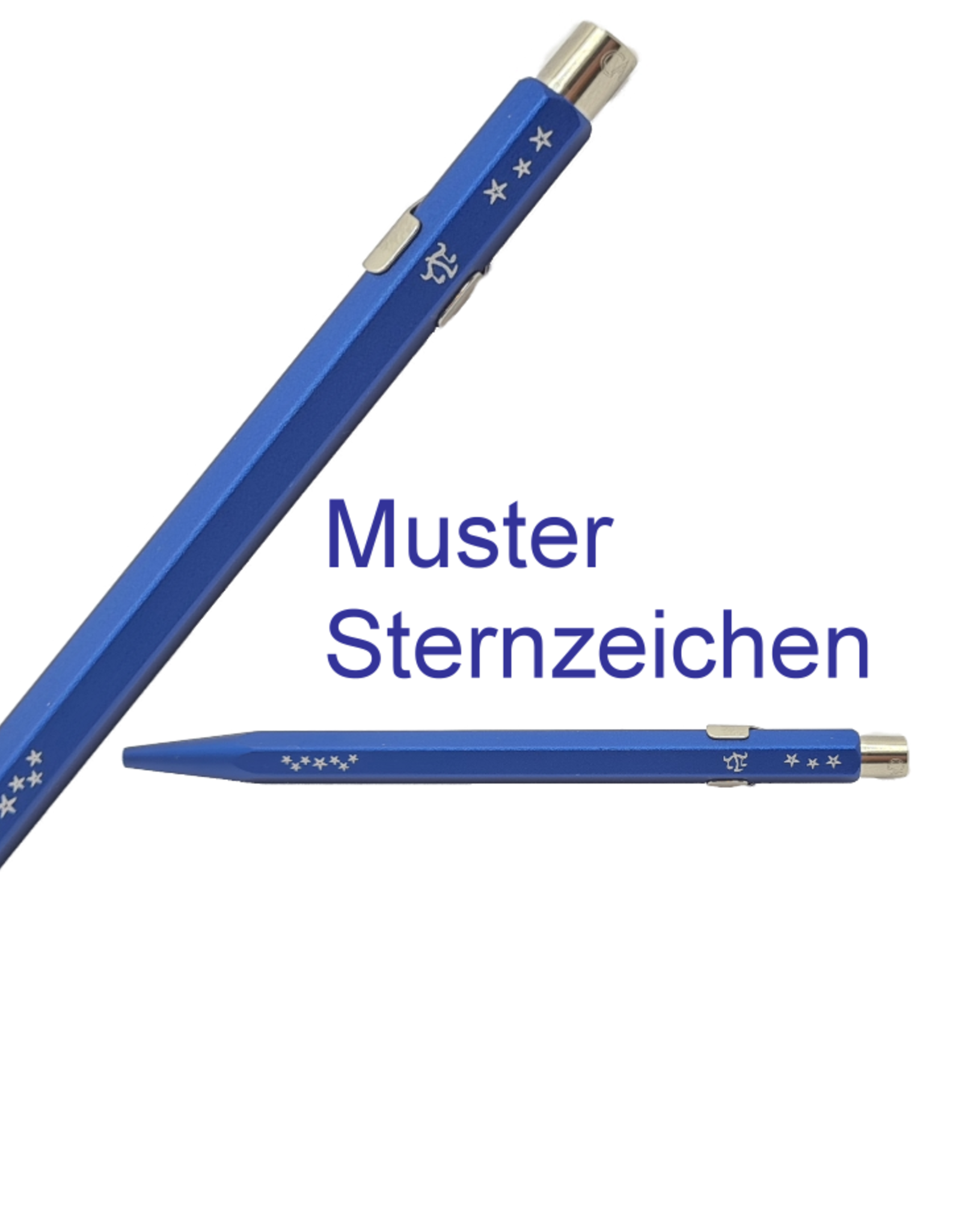 Kugelschreiber mit Sternzeichengravur Fisch (20. 02. - 20. 03.) inkl. Name