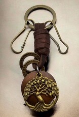 Schlüsselanhänger mit Leder und Schmetterling inkl. Gravur