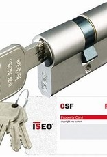 ISEO F 9 SKG***  2 gelijksluitende cilinders 60 mm 30-30-6 patent sleutels