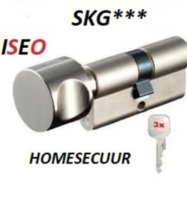 ISEO F 9 SKG*** Knocilinder Knop35-30 3 sleutels