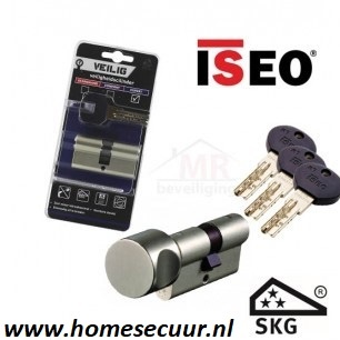 ISEO R7 SKG*** Knopcilinder 90 mm K30-60 3 keersleutels en codekaart