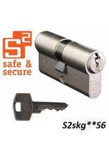 SET s2skg**s 5 gelijksluitende   60 mm 30/30 met 15 sleutels Politie Keurmerk Veilig Wonen