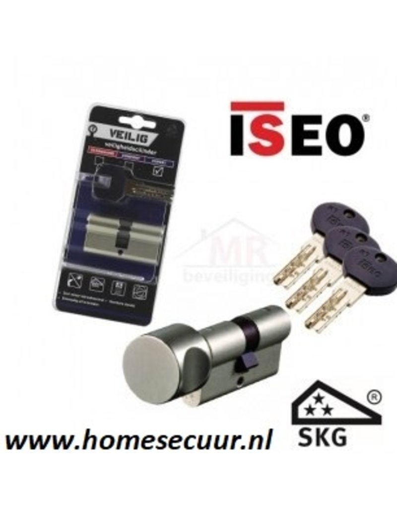 ISEO R7 SKG*** Knopcilinder 90 mm K30-60 3 keersleutels en codekaart - Copy