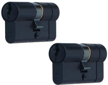 ISEO F6 SKG*** Zwarte knopcilinder 75 mm k30/45 3 patent sleutels