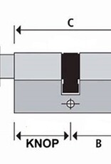 S2skg**S Knopcilinder 95 mm knop40-55 3 genumemerde  sleutels