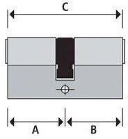 S2skg**F2 cilinder s2skg**f6 80 mm 30/50 met 3 keersleutels (putsleutels) - Copy