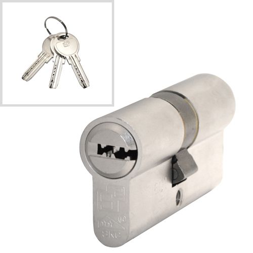 S2skg**F2 cilinder60 mm 30/30 met 3 keersleutels (putsleutels) - Copy