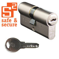 S2skg**F2 cilinder60 mm 30/30 met 3 keersleutels (putsleutels) - Copy