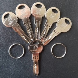 S2skg**S  Veiligwonenset 60 mm 30-30 2 Knopcilinders en 3 normale cilinders 6 genummerd sleutels