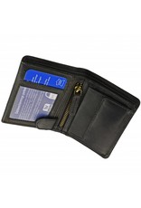 GAZ Kleine Herren Portemonnaie Hochformat Schwarz Viele Kreditkarten RFID