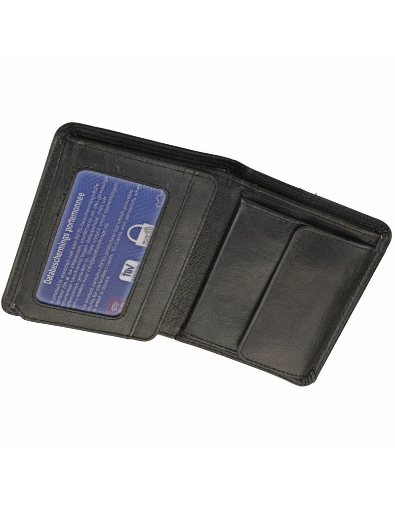 GAZ Herren Portemonnaie Hochformat Schwarz RFID