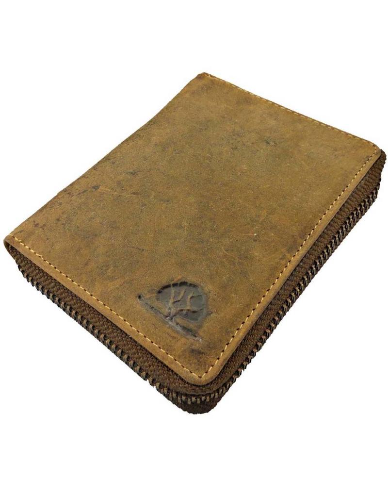 Greenburry Luxe Leren Dames- & Herenportemonnee – Zip Around – RFID Beschermd – Personaliseerbaar