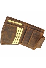 Greenburry Compact Leren Portemonnee Afsluitbaar – RFID Beschermd – Personaliseerbaar