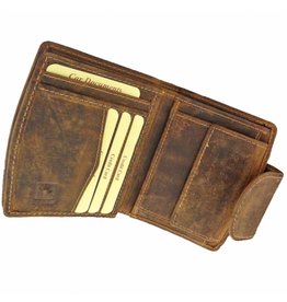 Greenburry Greenburry Compact Leren Portemonnee Afsluitbaar