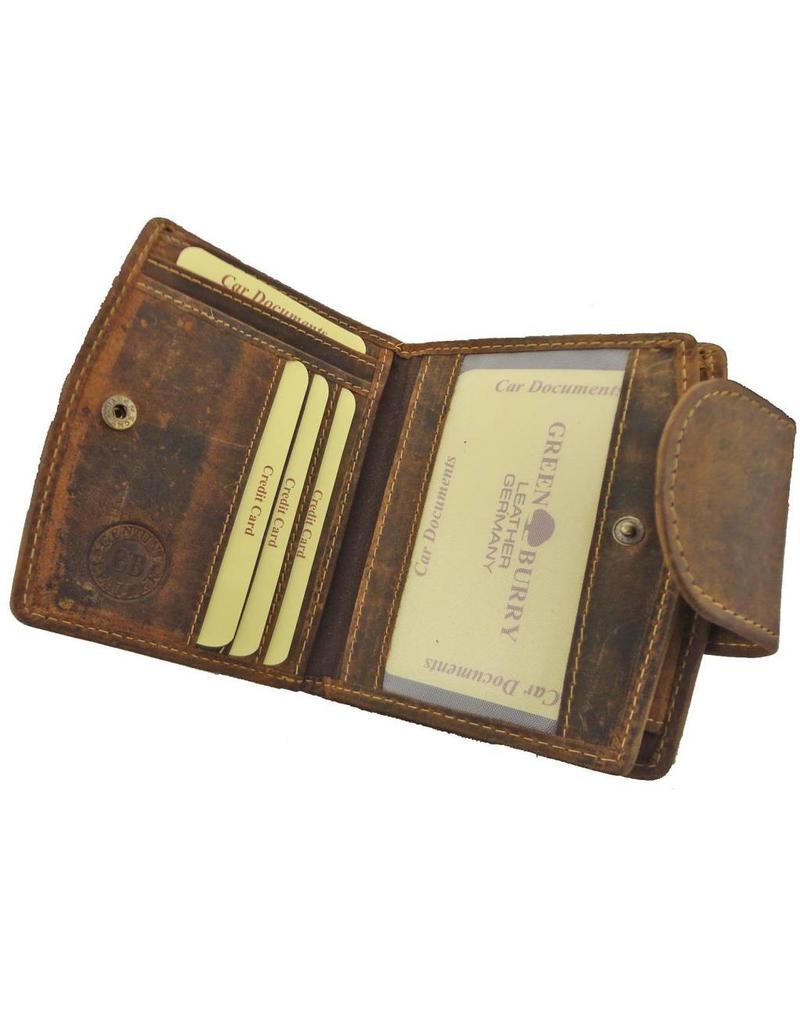 Greenburry Greenburry Kompakte Lederbörse – RFID-geschützt – Personalisierbar