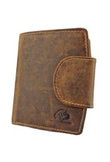 Greenburry Compact Leren Portemonnee Afsluitbaar – RFID Beschermd – Personaliseerbaar