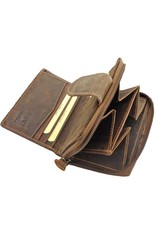 Greenburry Luxe Leren Portemonnee met Rits – RFID Bescherming – Personaliseerbaar