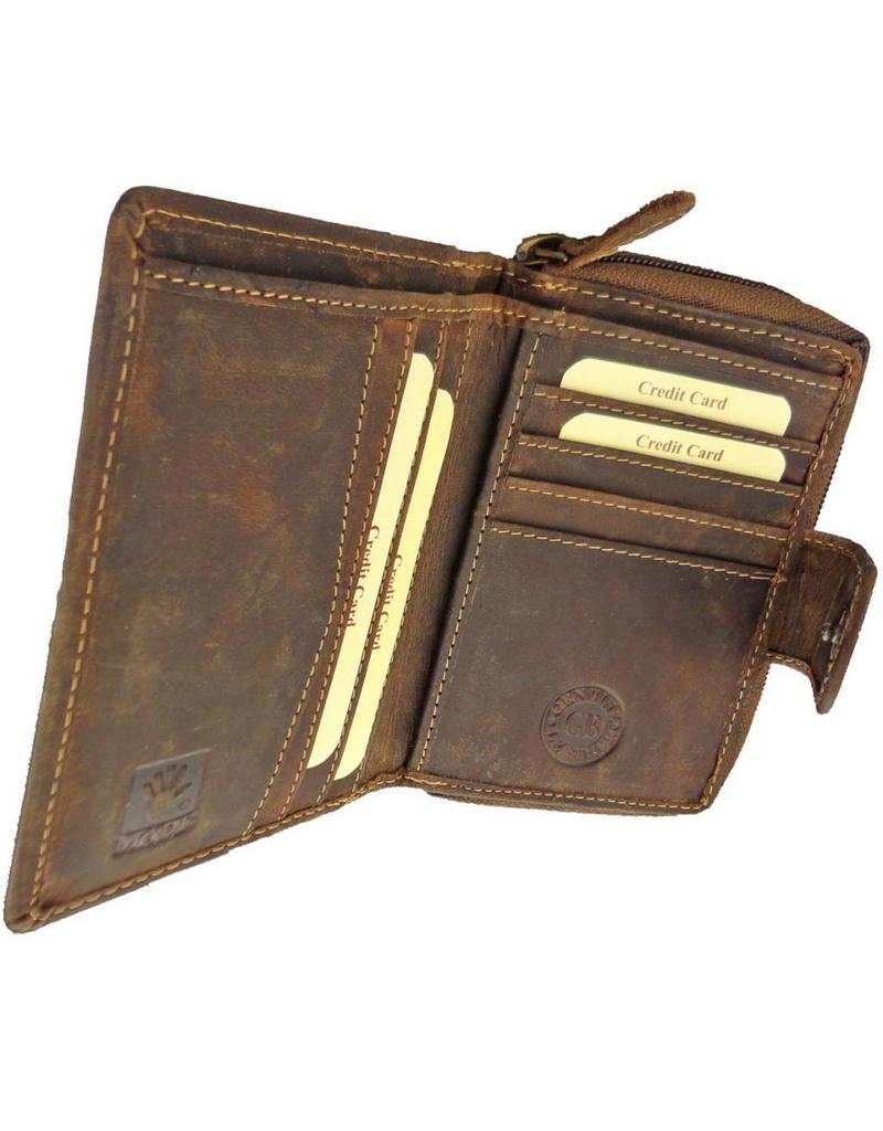 Greenburry Luxe Leren Portemonnee met Rits – RFID Bescherming – Personaliseerbaar