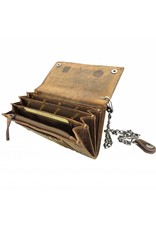Greenburry Leren Biker Wallet met Ketting – RFID Bescherming – Personaliseerbaar