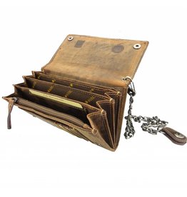 Greenburry Leren Biker Wallet met Ketting – Personaliseerbaar