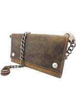 Greenburry Leder Biker Wallet mit Kette – RFID Schutz – Personalisiert