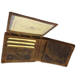 Greenburry Greenburry Luxe Leren Heren Portemonnee Plat Model