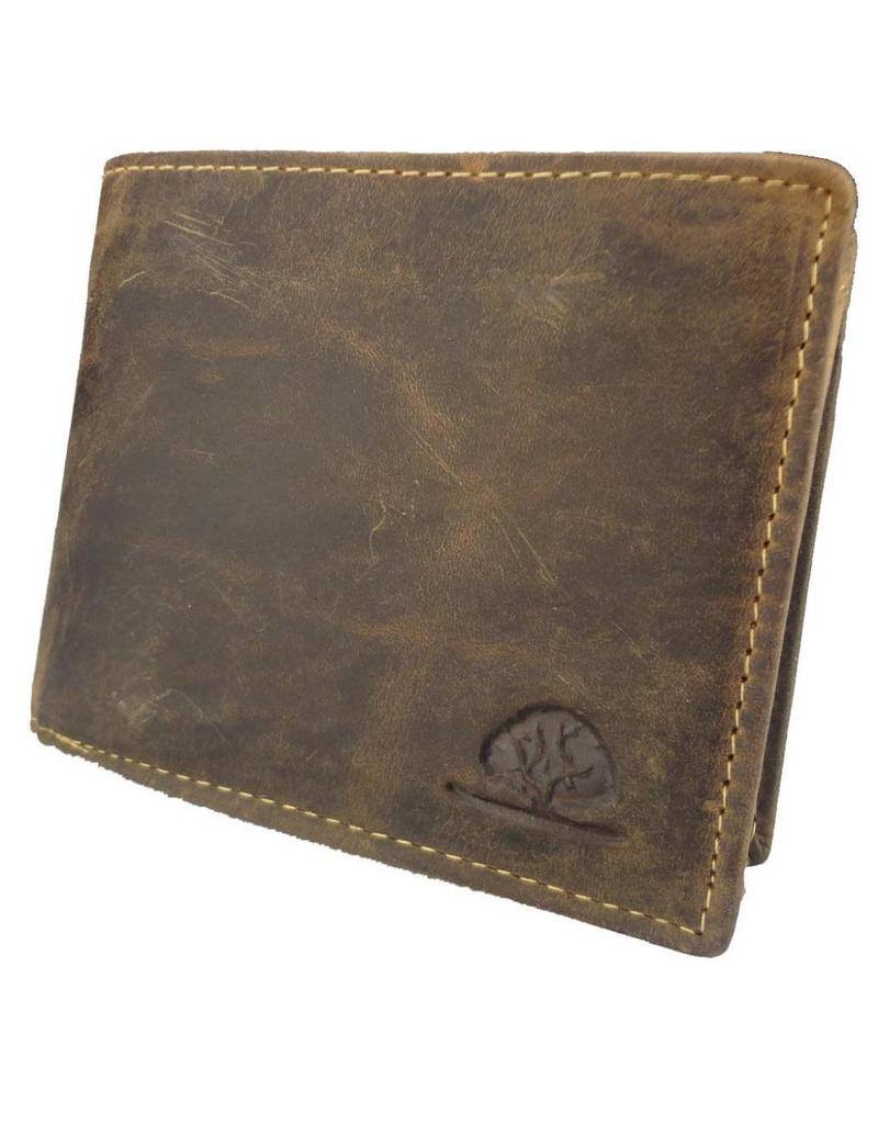 Greenburry Luxe Leren Heren Portemonnee Laag Model – RFID Bescherming & Personaliseerbaar